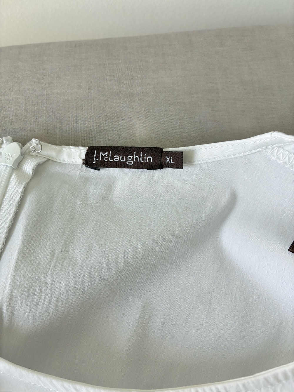 J. McLaughlin Women's White Ruffled Tiered Sleeve Blouse - Picture 7 of 12